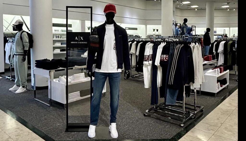 Concession shop entrance with mannequin